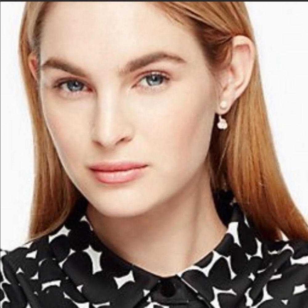 NWT KATE SPADE ♠️ GOLD DISCO PANSY EARRINGS - Picture 2 of 8